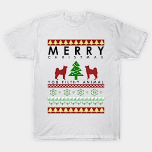 merry christmas you filthy animal T-Shirt